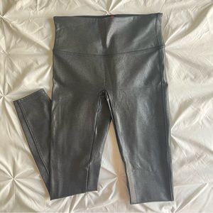 Spanx faux leather snake leggings